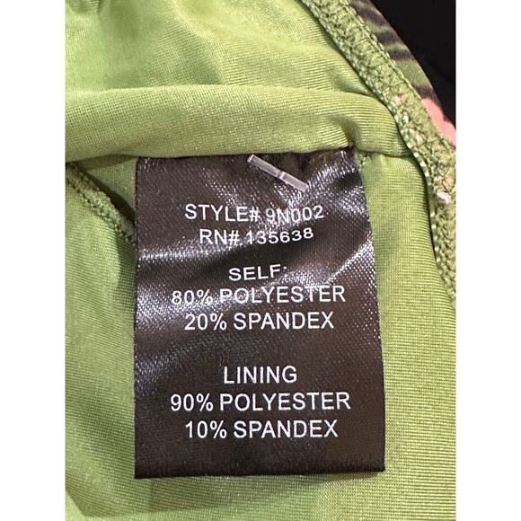 Hutch Zenna Floral One-Piece Swimsuit Green Pink Size XS NWT No Belt Vacation - Picture 14 of 14